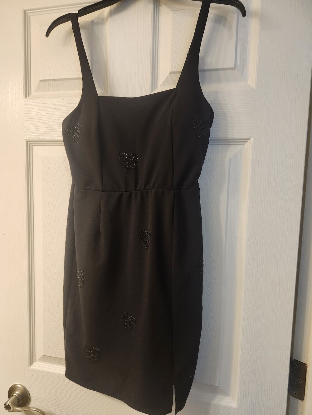 Little Black Dress With Sparkly Hearts